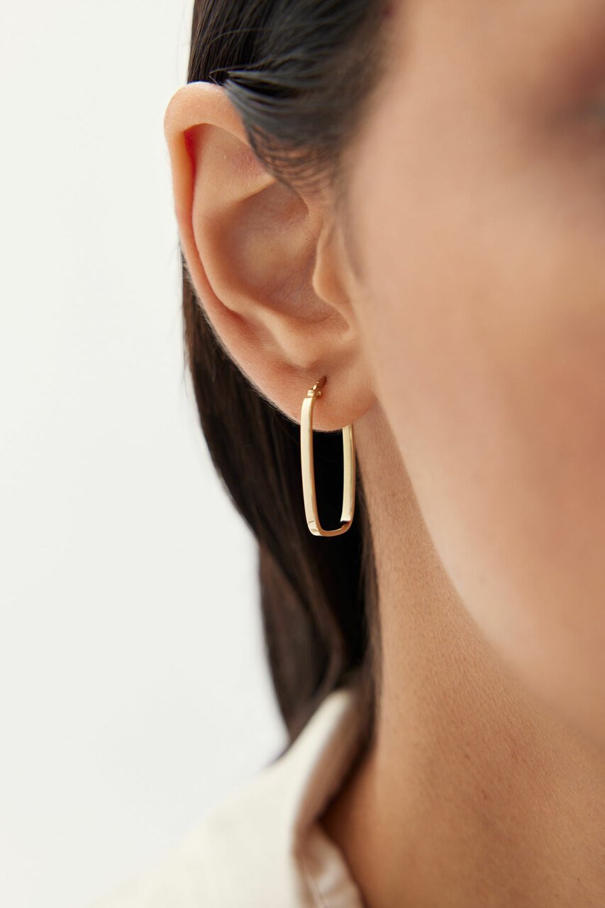 ALTIN SQUARE HALKA KÜPE