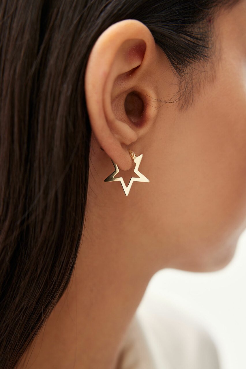 Altın Yıldız Küpe