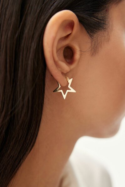 Altın Yıldız Küpe