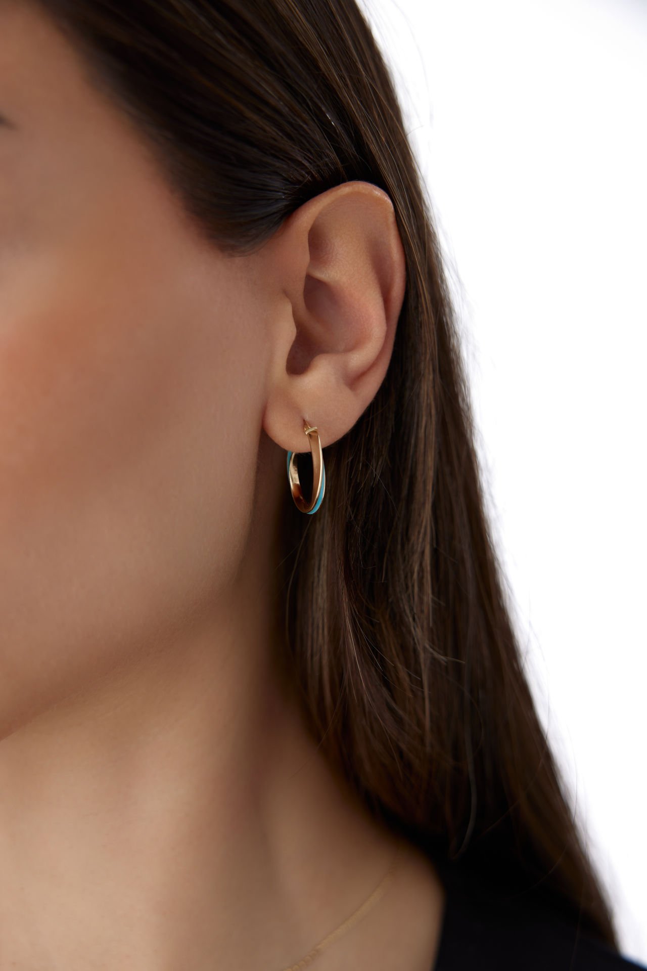 Altın Mineli Şarnel Küpe