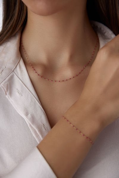 ALTIN PİNK MİNELİ MİNİMAL SET