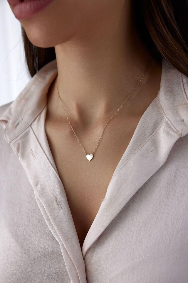 Altın Minimal Kalp Set