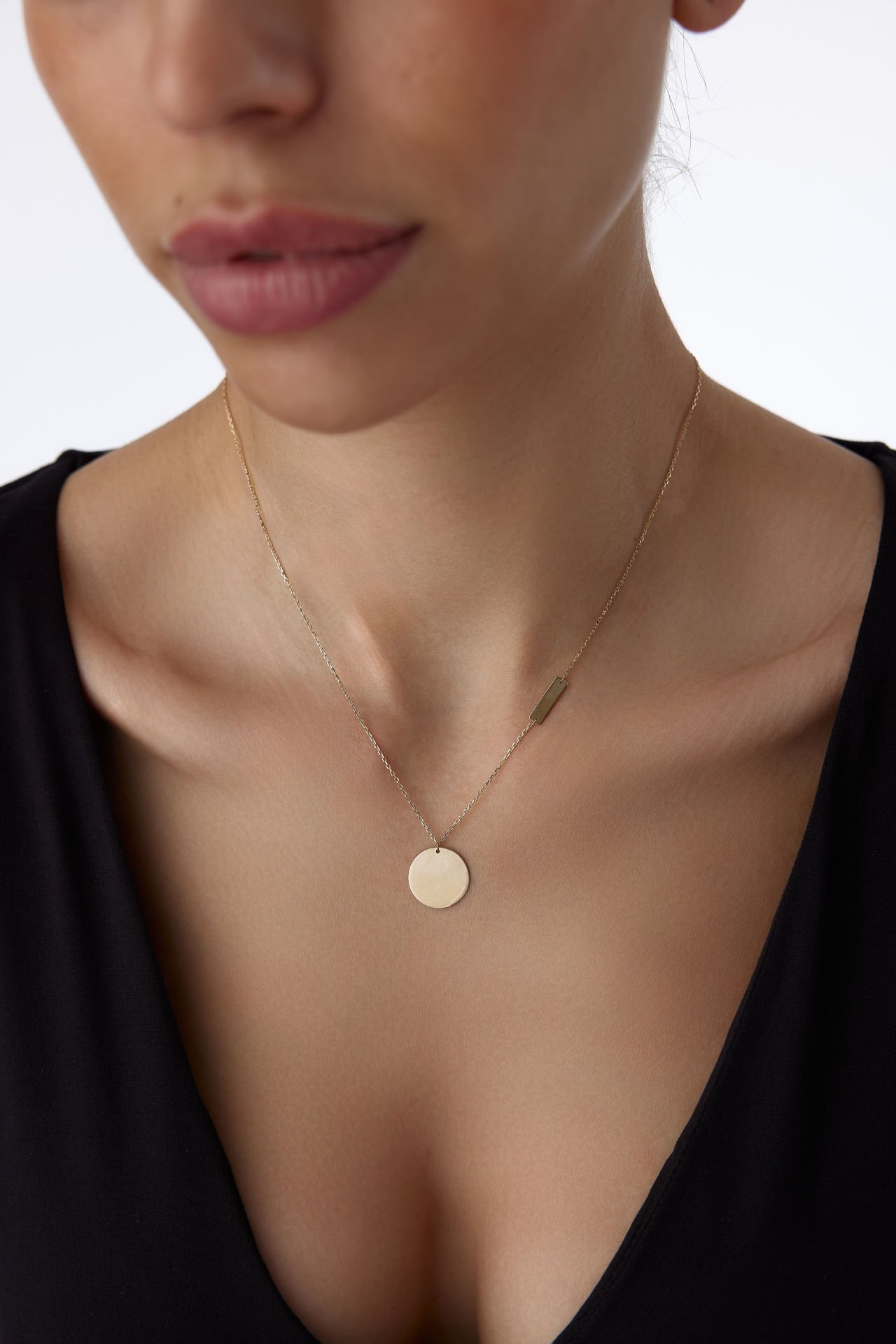 Altın İsim Plaka Kolye