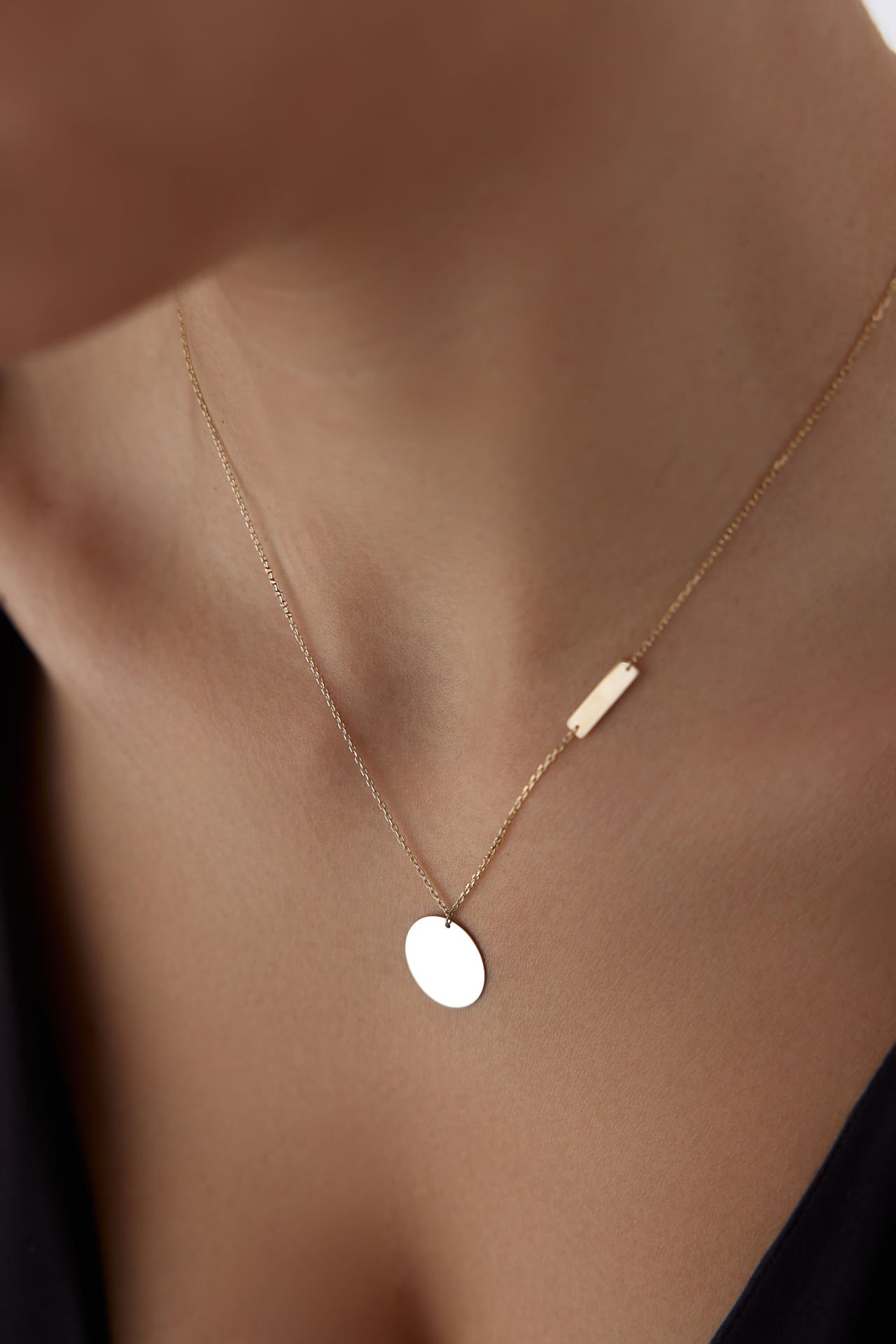 Altın İsim Plaka Kolye