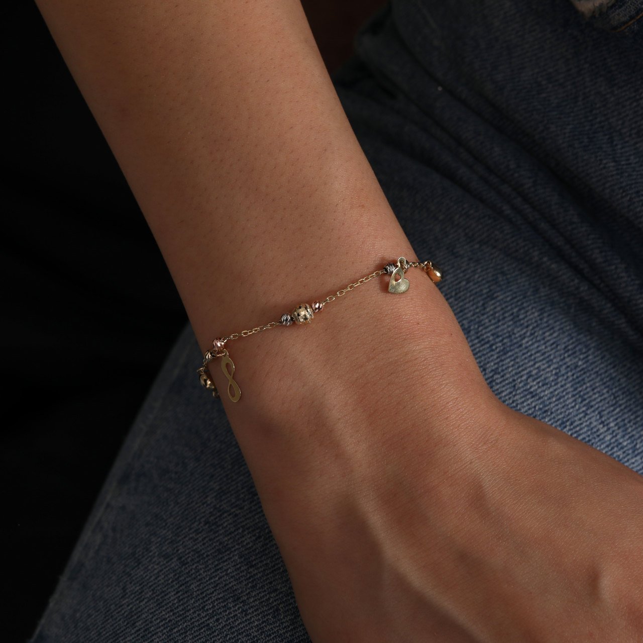 Kalp ve Sonsuzluk Figürlü Bileklik