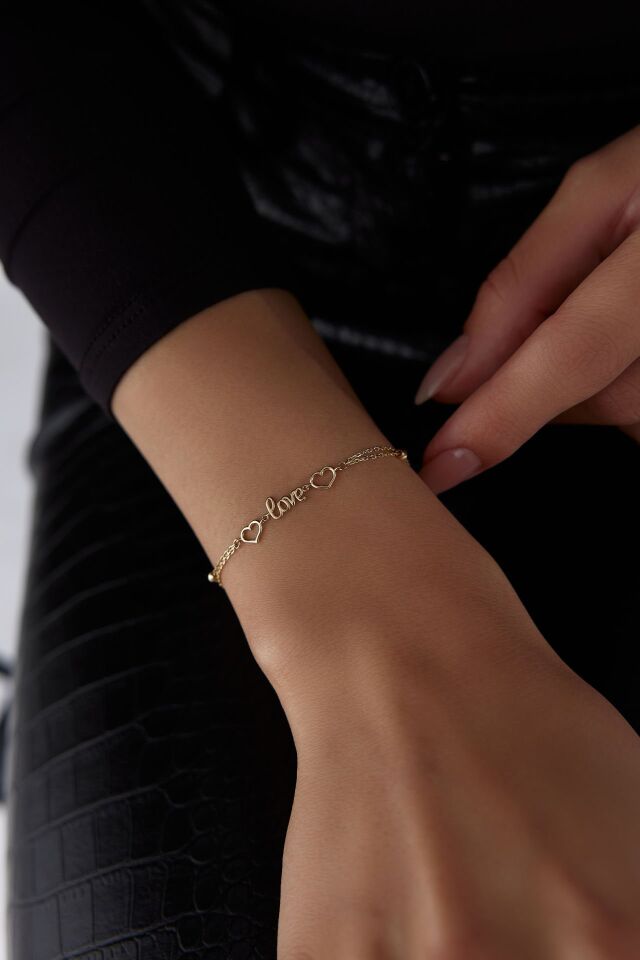 Altın Love Bileklik