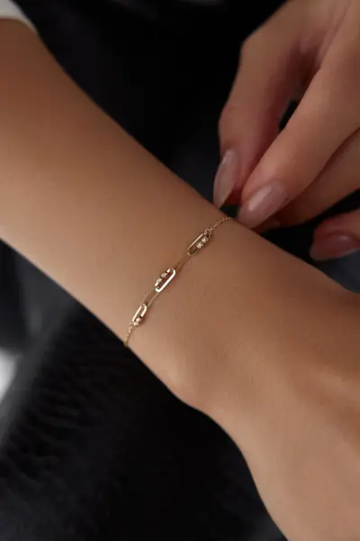 ALTIN DORİKALI ATAÇ BİLEKLİK