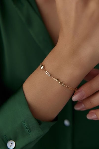 ALTIN KALPLİ ATAÇ BİLEKLİK