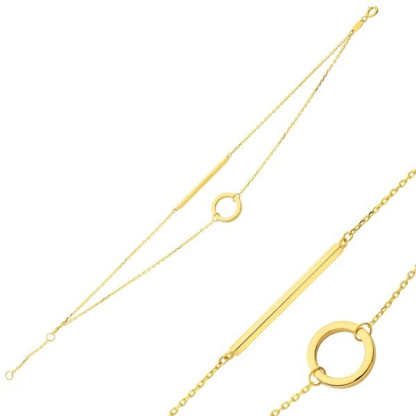 Altın Çift Yönlü Figürlü Bileklik