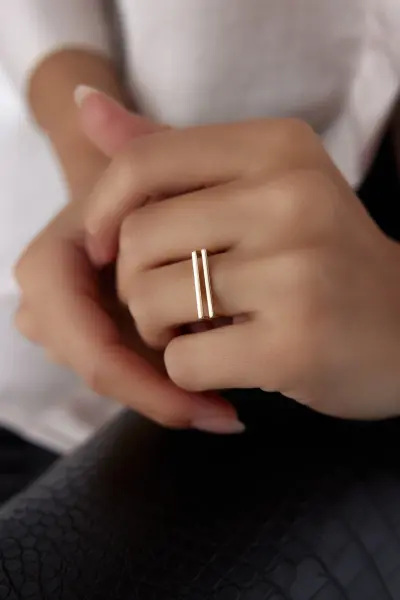 ALTIN DOUBLE  LİNE  YÜZÜK