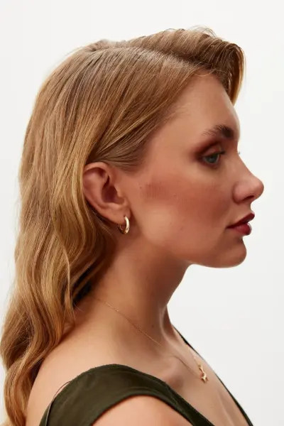 ALTIN MİNİ HALKA KÜPE