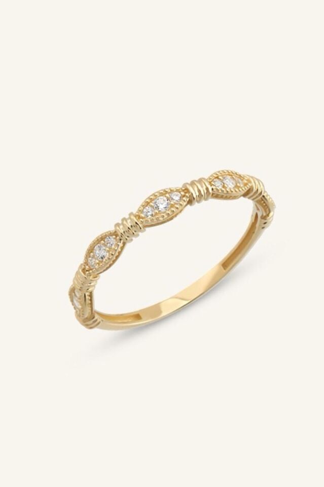 Altın Markiz Taşlı Yüzük