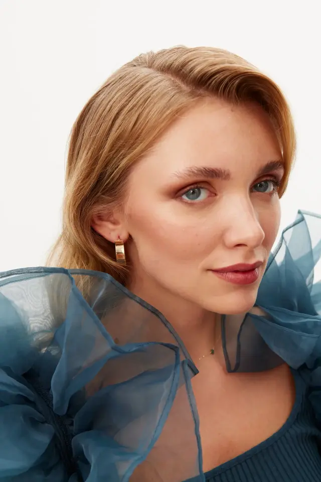 Altın Kalın Halka Küpe