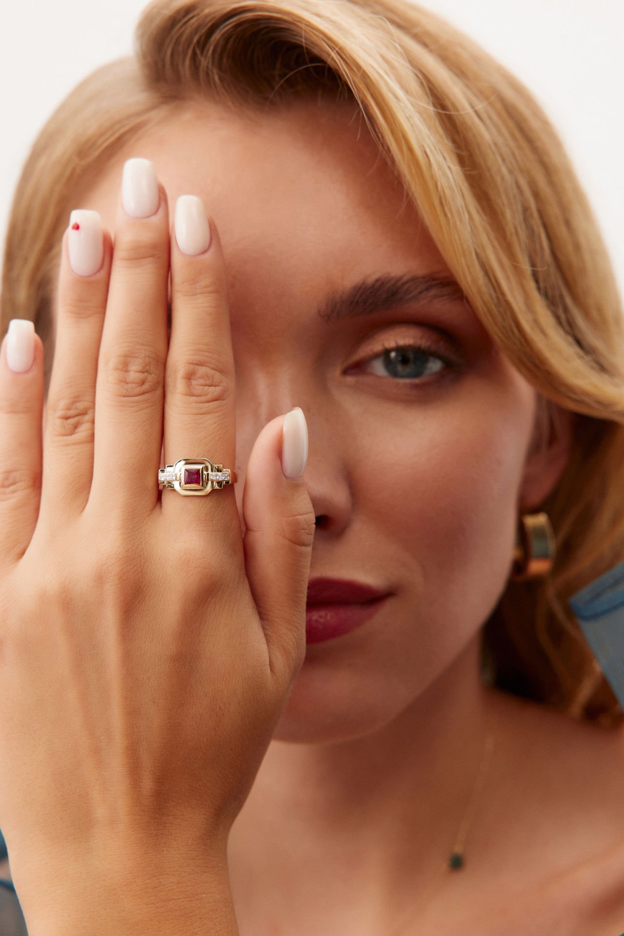 ALTIN RUBY TAŞLI FANTAZİ YÜZÜK