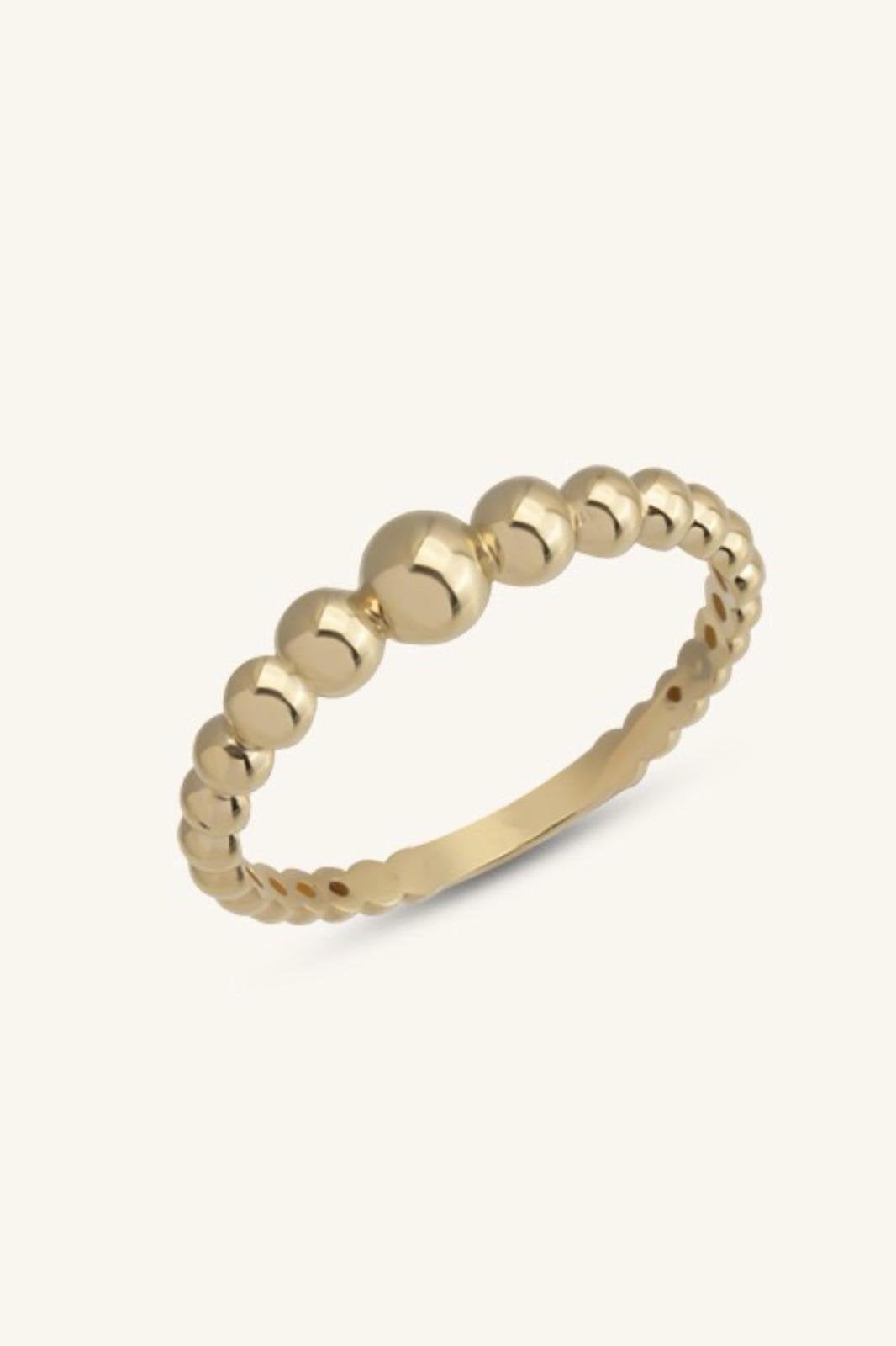 Altın Top Form Yüzük