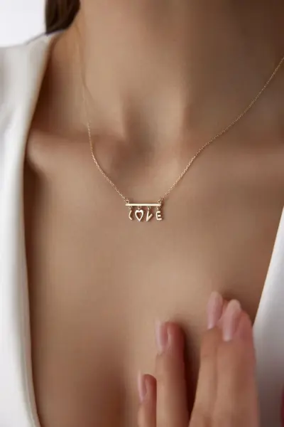 Altın Love Kolye