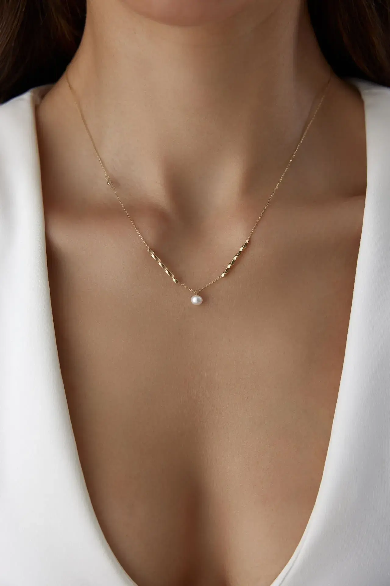 Altın Pearl Kolye