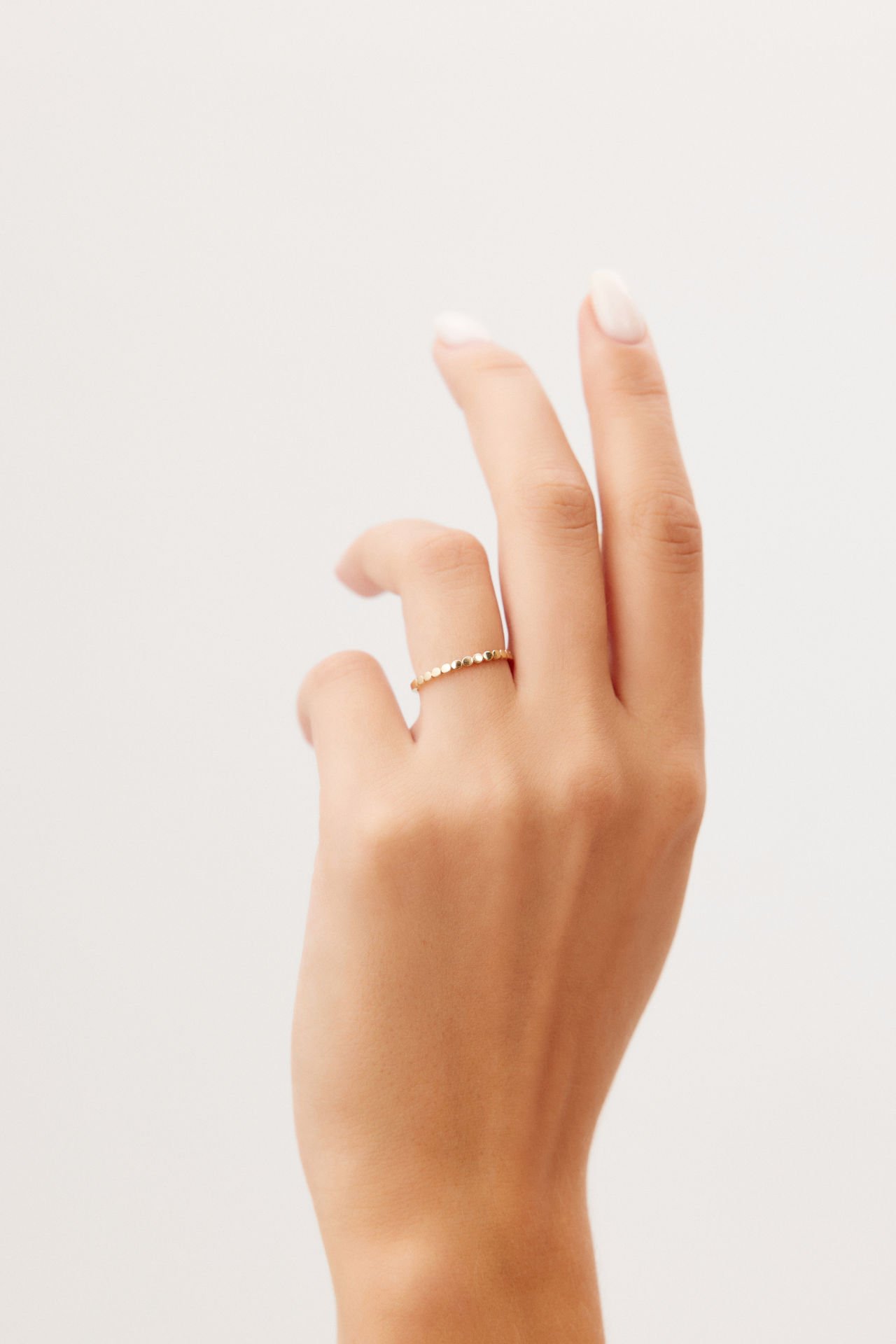 Altın Minimal Pullu Yüzük