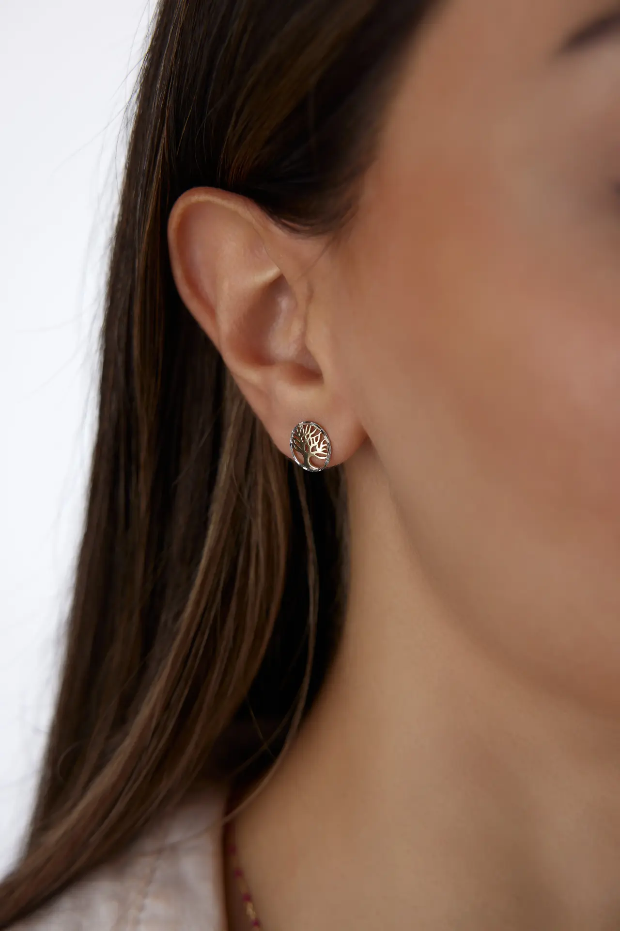 ALTIN İKİ RENK HAYAT AĞACI KÜPE