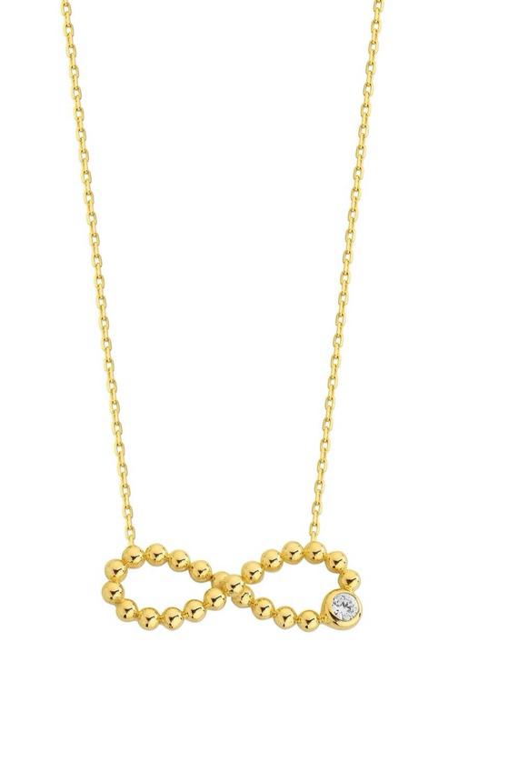 Altın Top Taşlı Sonsuzluk Kolye