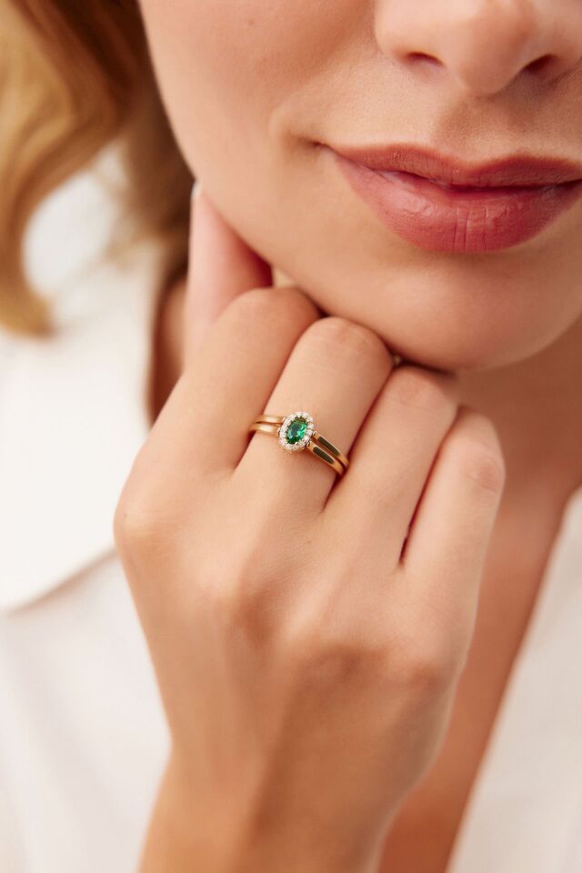 Altın Çift Taraflı Renk Değiştirilebilir Yüzük