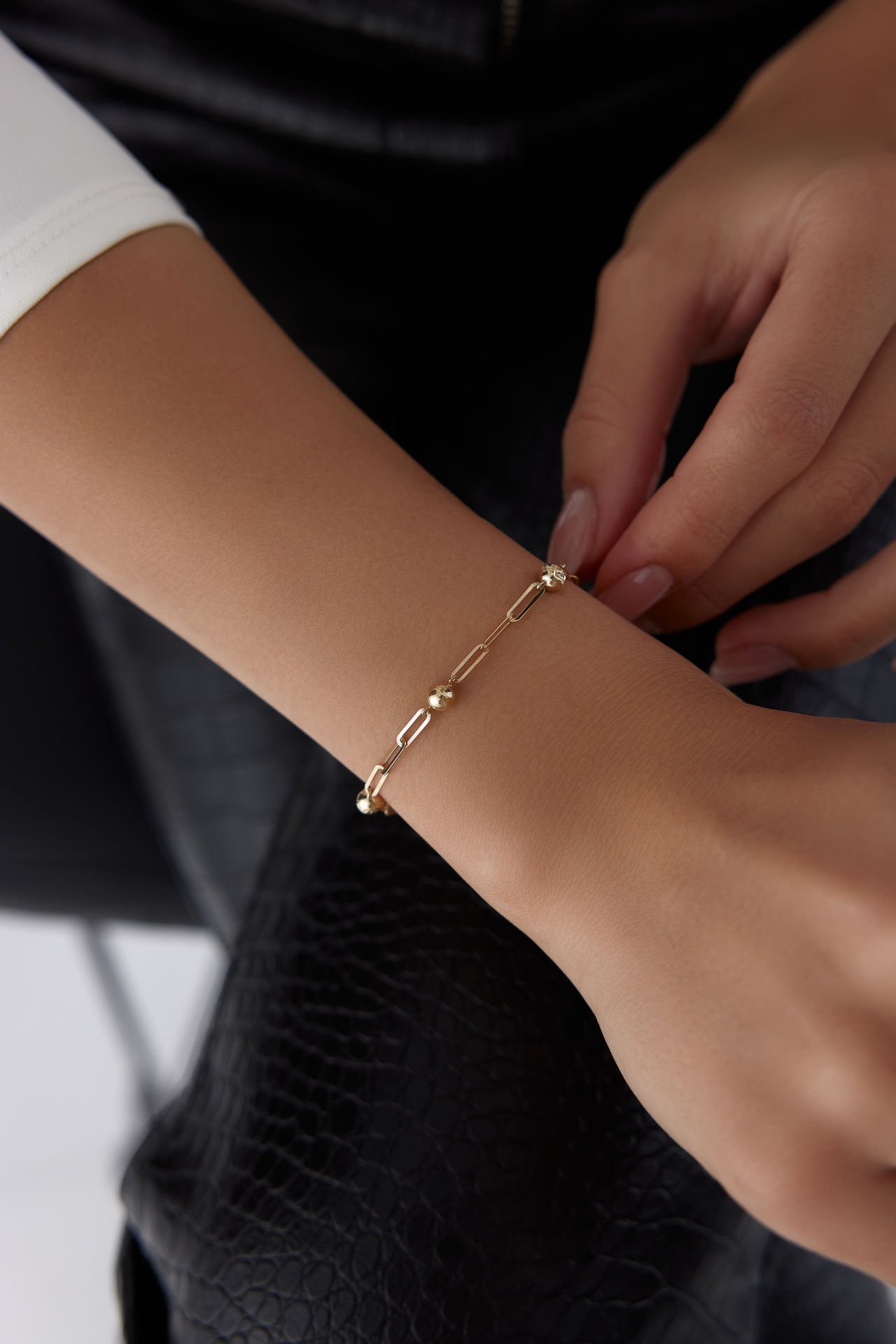 Altın Toplu Ataç Bileklik