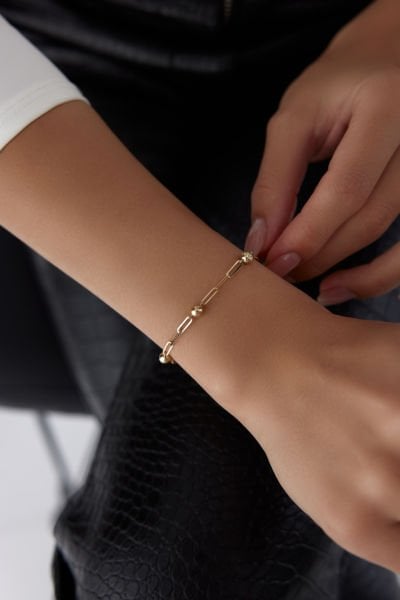 Altın Toplu Ataç Bileklik