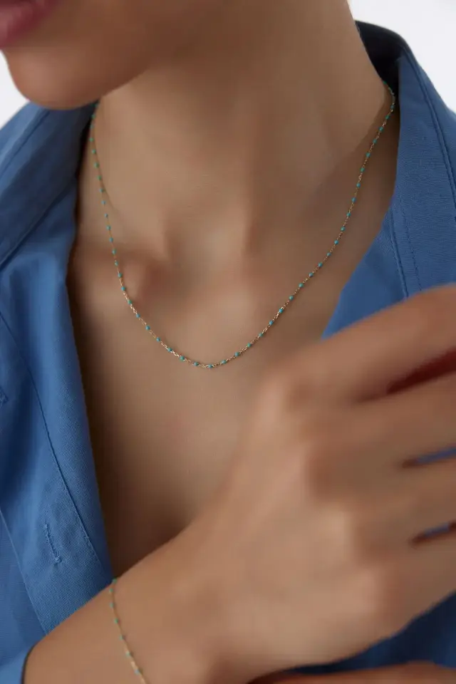 Altın Turkuaz Mineli Minimal Set