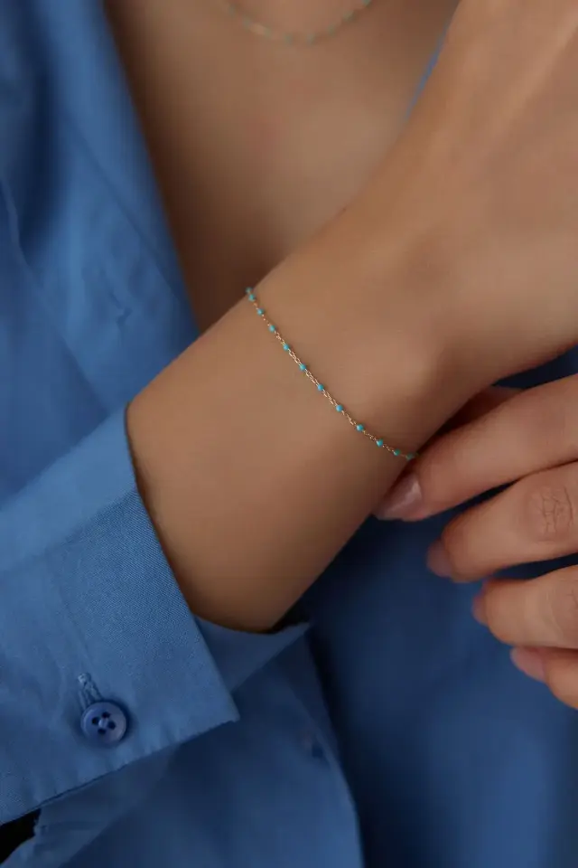 Altın Turkuaz Mineli Minimal Set