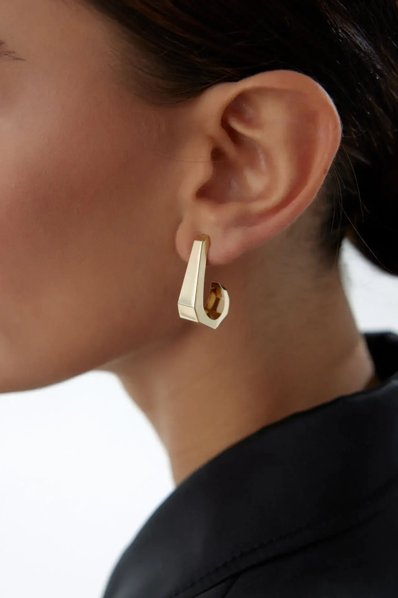 Altın Geometrik Özel Tasarım Küpe