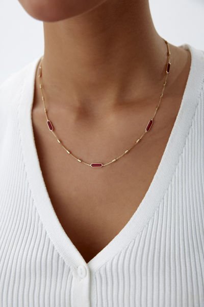 ALTIN RUBY TAŞLI KOLYE