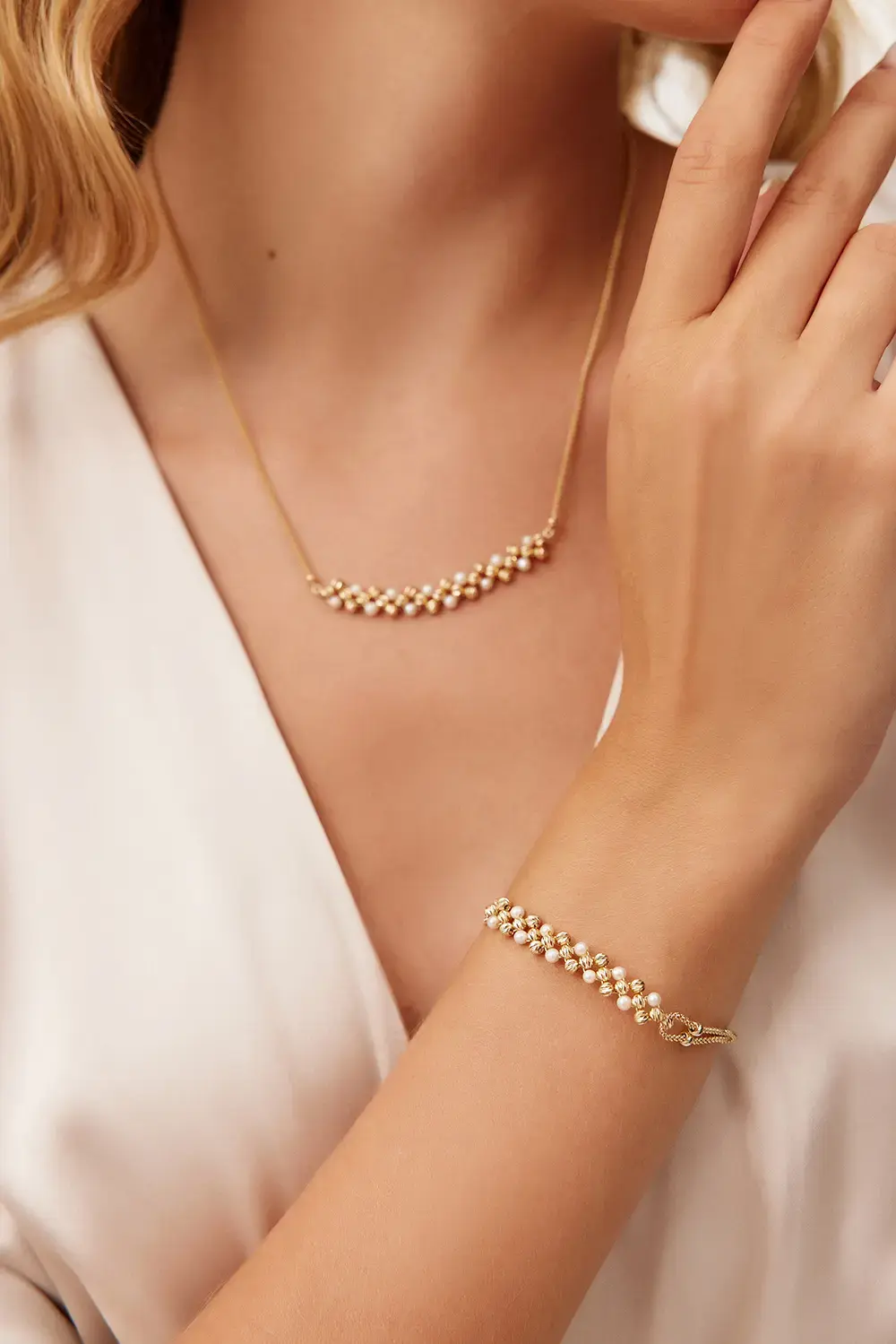 ALTIN İNCİ VE DORİKALI SET