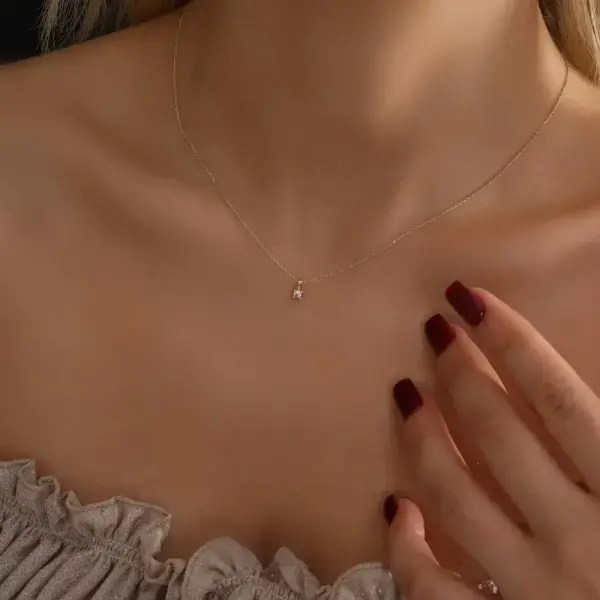 ALTIN MİNİ TEKTAŞ KOLYE