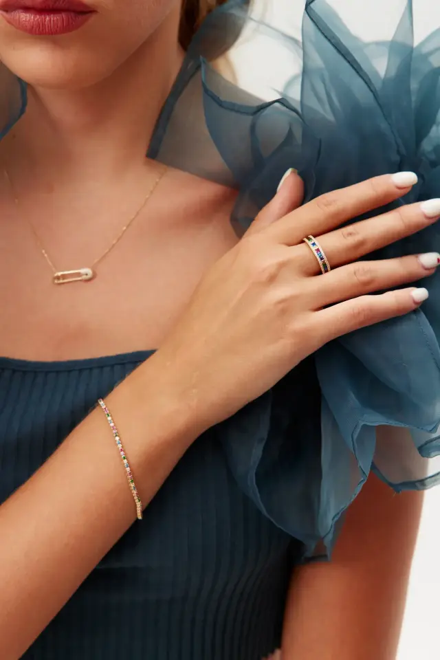 ALTIN RAİNBOW SUYOLU BİLEKLİK