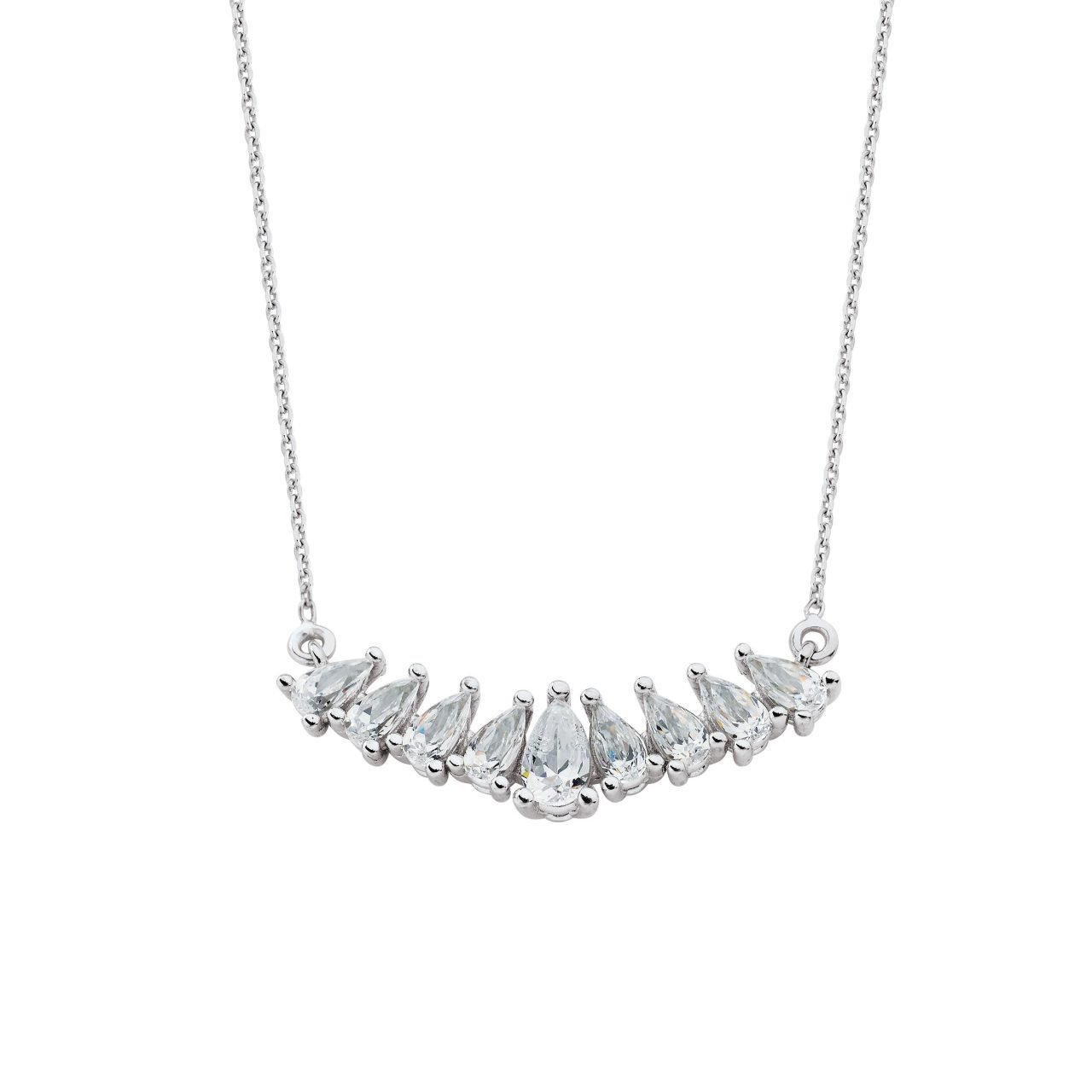 ALTIN SIRA TAŞLI DAMLA KOLYE