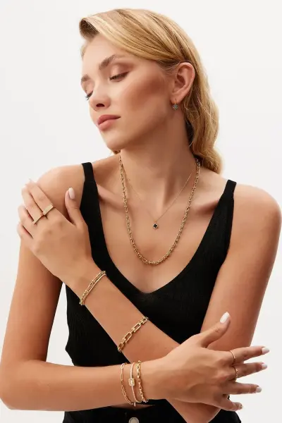 ALTIN BAGET SUYOLU BİLEKLİK