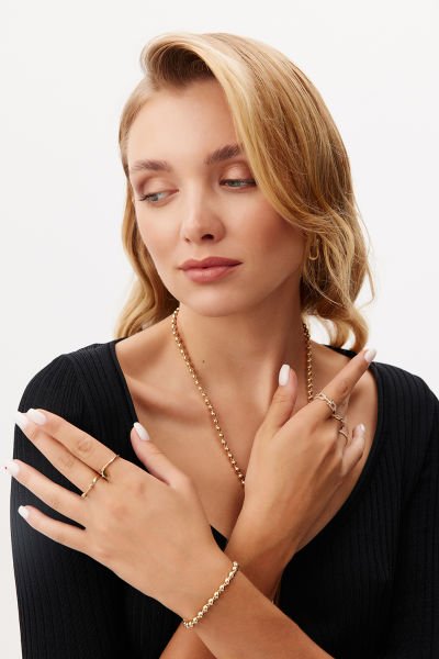 Altın Atom Zincir Bileklik