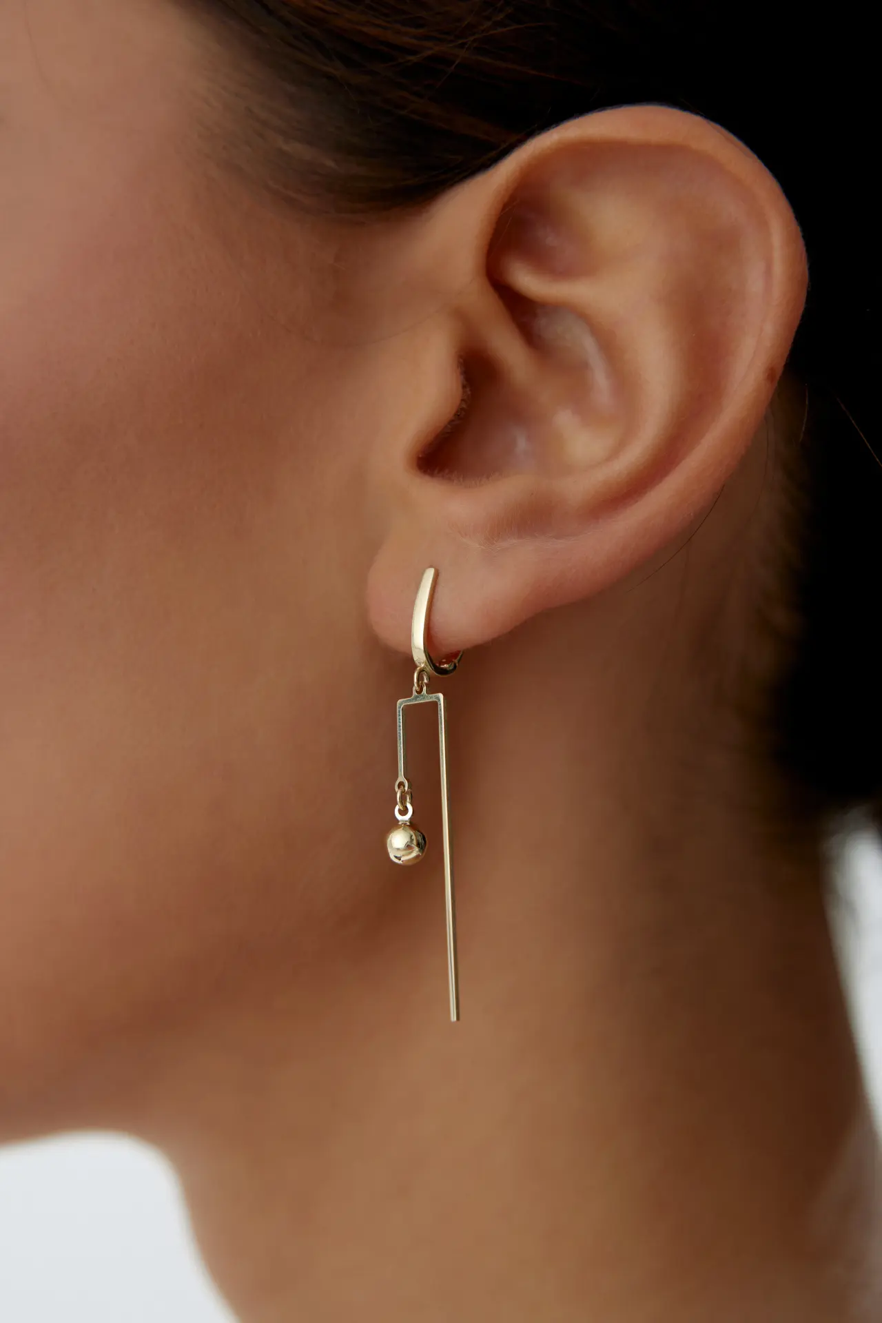 Altın Top Lıne Küpe