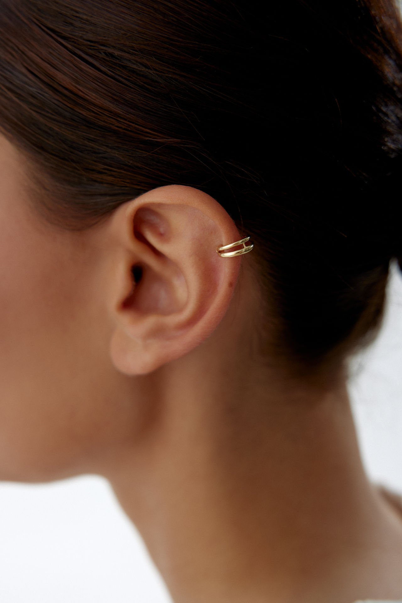 ALTIN ÇİFT SIRA KIKIRDAK KÜPE