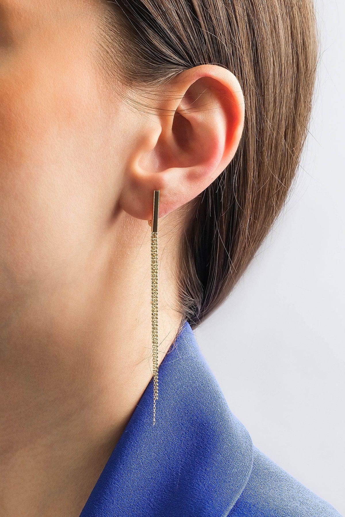 ALTIN ZİNCİR SALLANTILI KÜPE