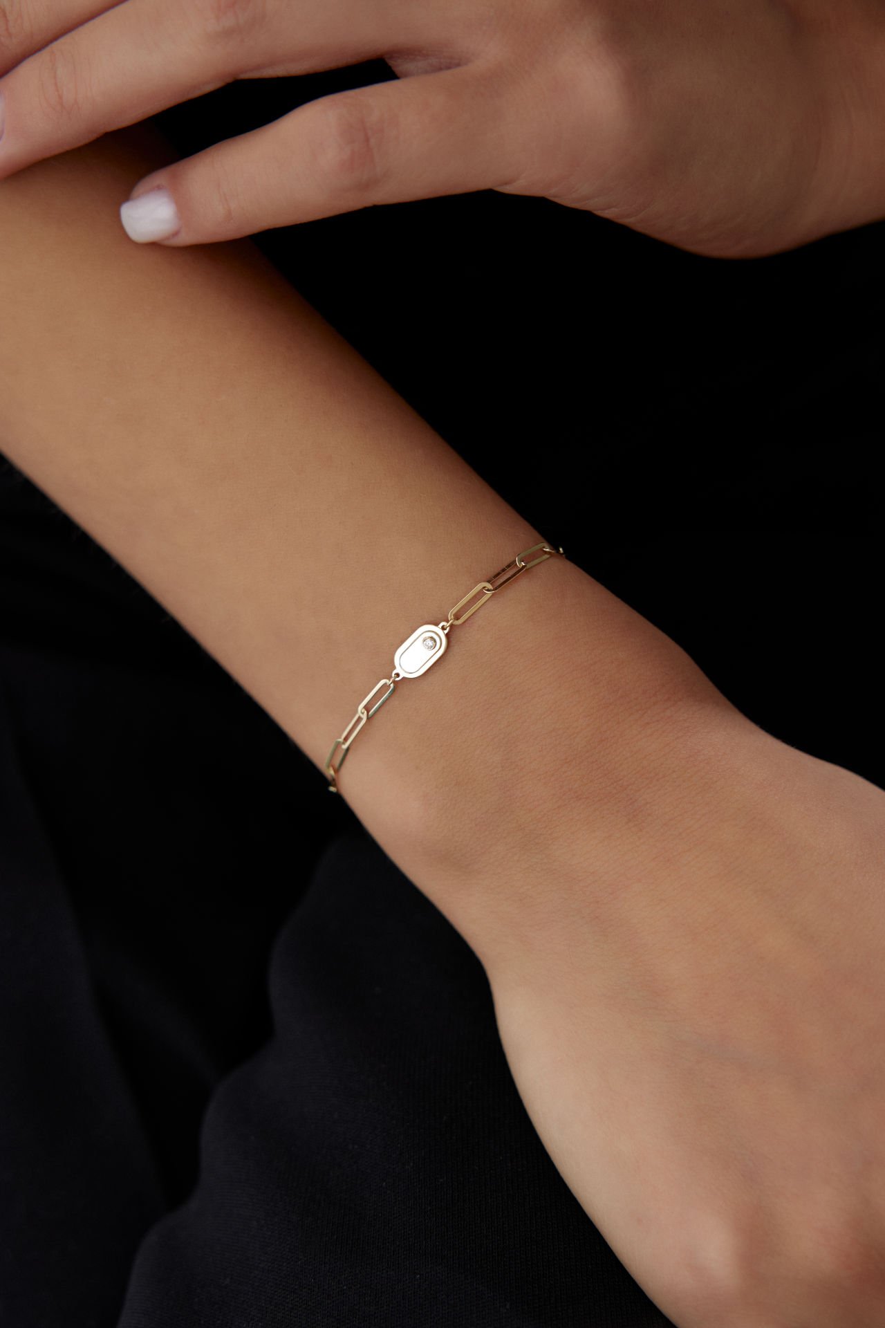 ALTIN SEDEF TAŞLI ATAÇ BİLEKLİK