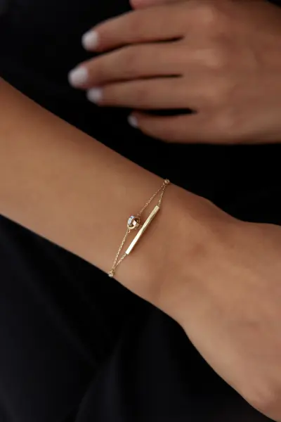 ALTIN ÜÇ RENK DÜĞÜM BİLEKLİK