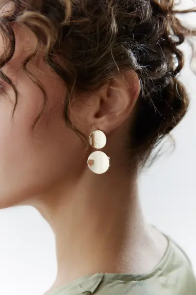 ALTIN OVAL ŞARNEL KÜPE