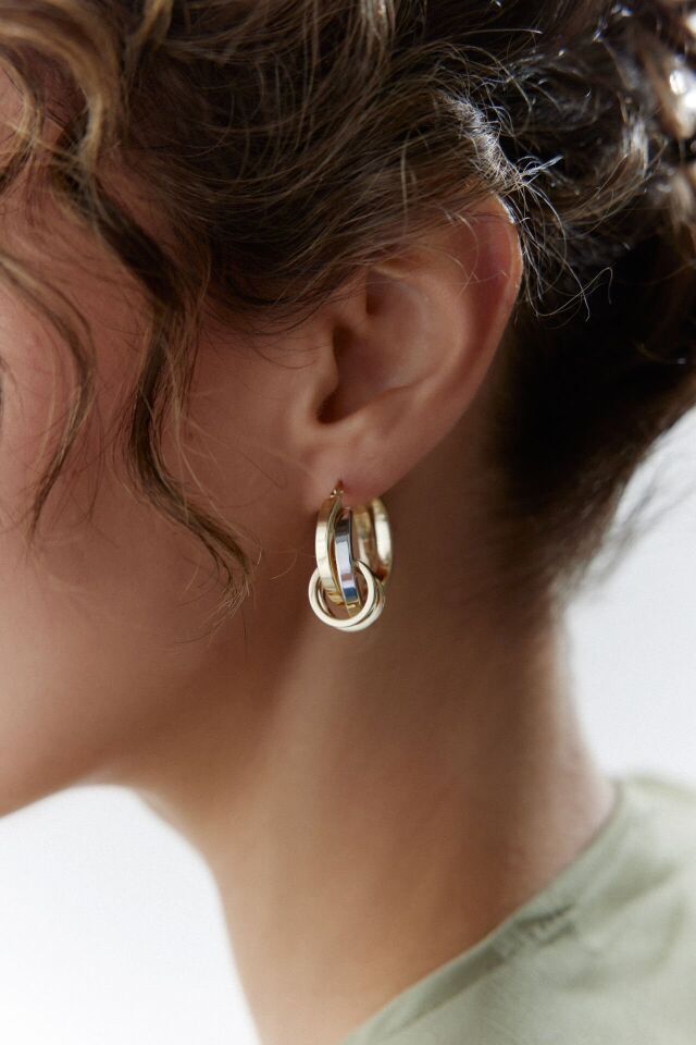 Altın Düğüm Şarnel Küpe