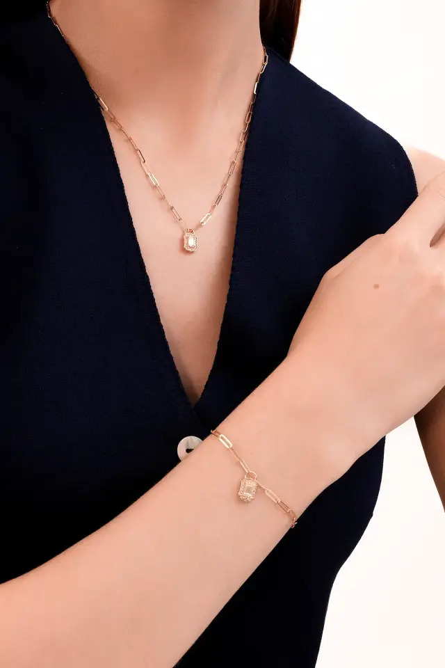 Altın Ataç Zincir Baget Kolye