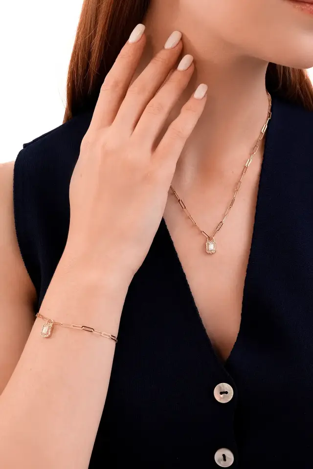 Altın Ataç Zincir Baget Kolye