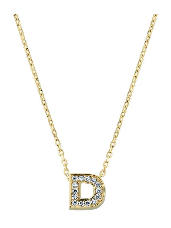 Taşlı Harf Kolye D