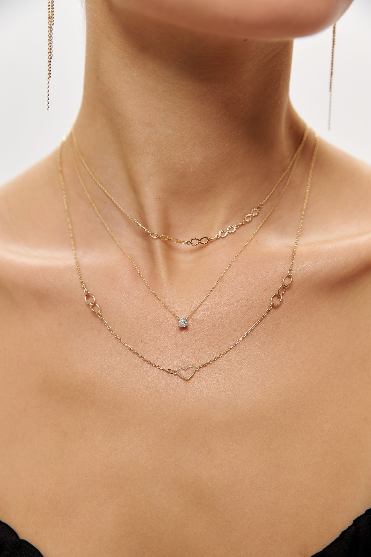 ALTIN MİNİMAL 3 RENK SONSUZLUK KOLYE