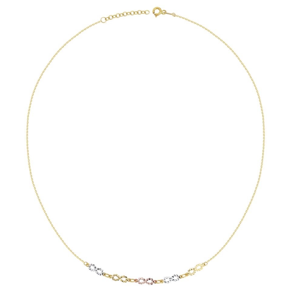 ALTIN MİNİMAL 3 RENK SONSUZLUK KOLYE