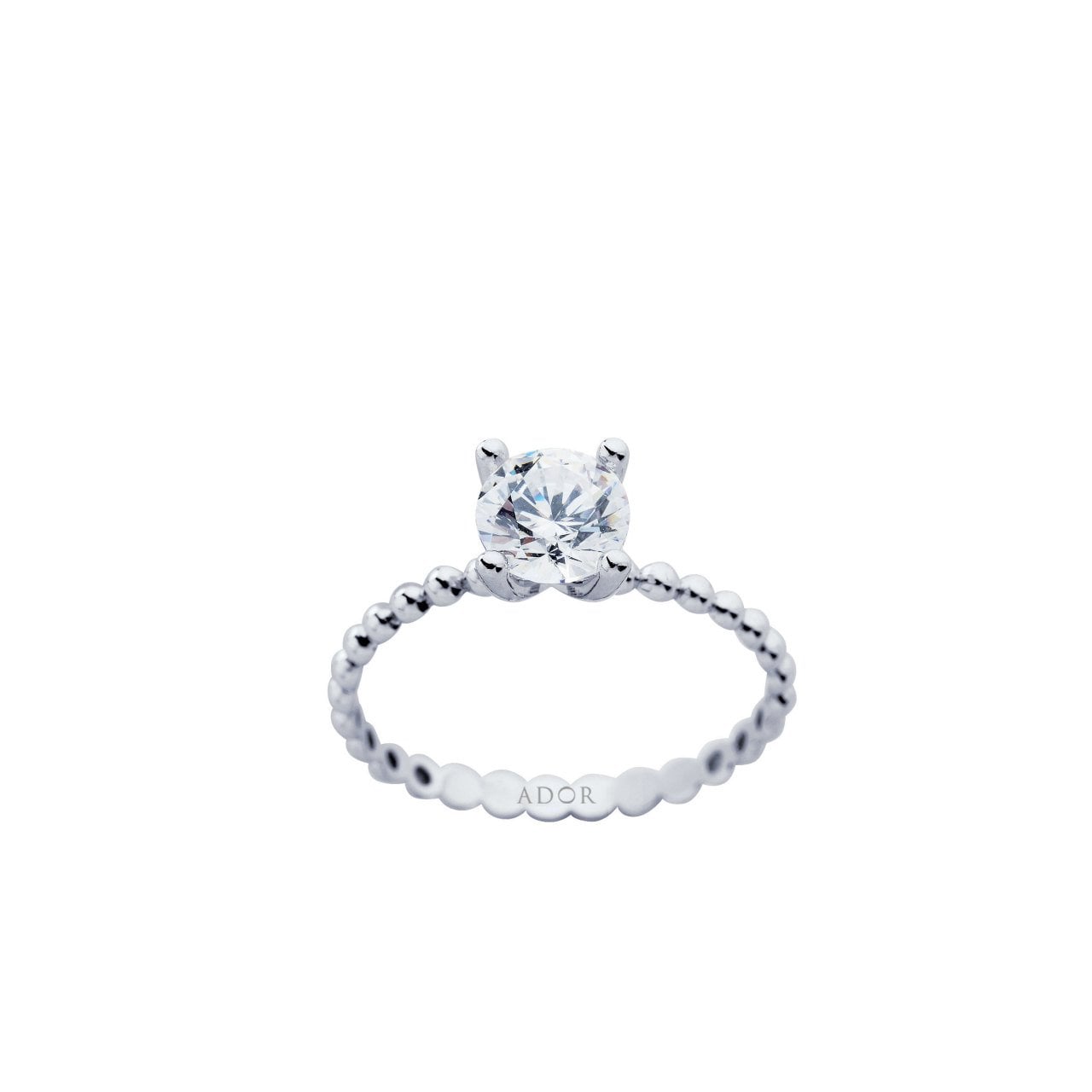 Altın Dört Tırnak Tektaş Yüzük